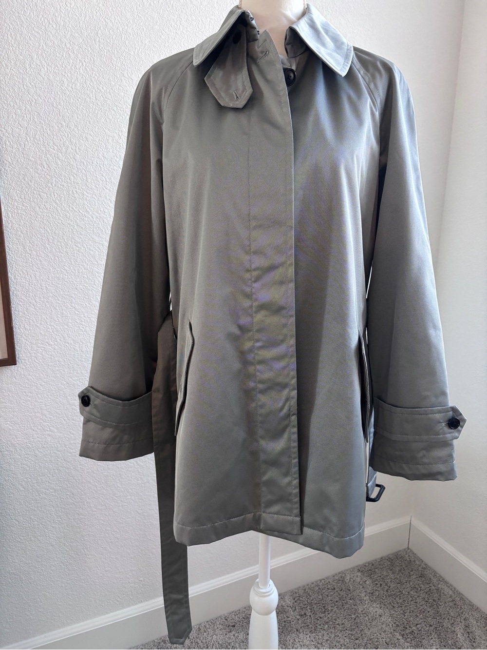 Vintage Ralph Lauren Olive Green Lightweight Trench Coat